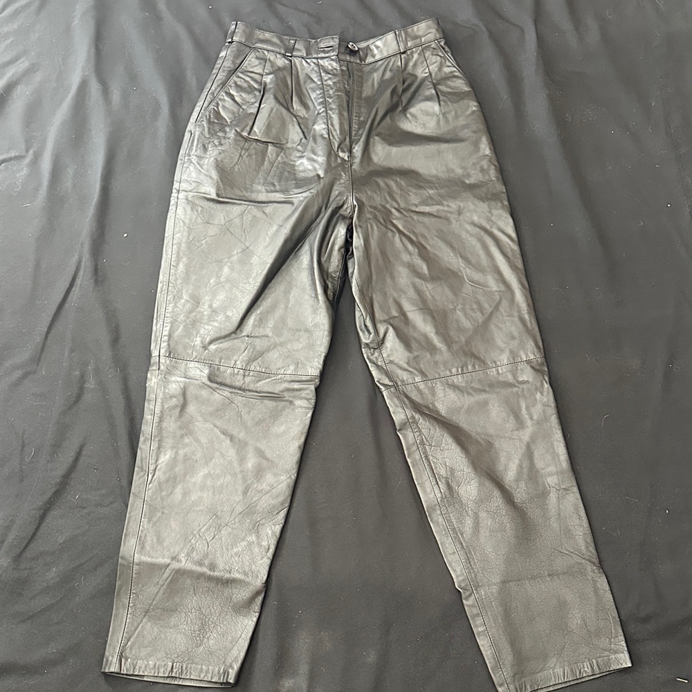 Vintage Black Leather Pants